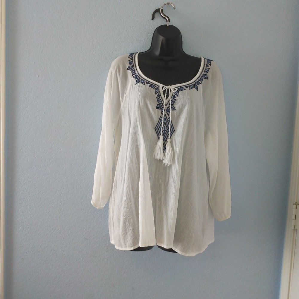 Old Navy Long Sleeve Breezy Blouse (XLarge)